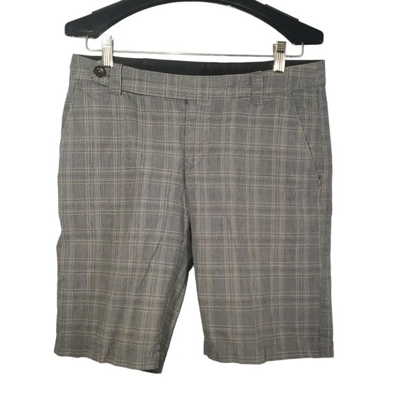 North Face Mendocino Bermuda Shorts Flat Front Plaid Golf Academia Grunge Punk - Picture 1 of 7